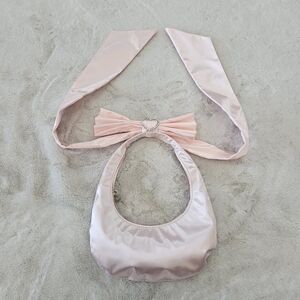 Pink Satin Bow Handbag